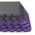 thumbnail image 6 of Xspec  1" Extra Thick Reversible EVA Foam Gym Mats 12 pcs 48 Sq Ft, Black/Purple, 6 of 9