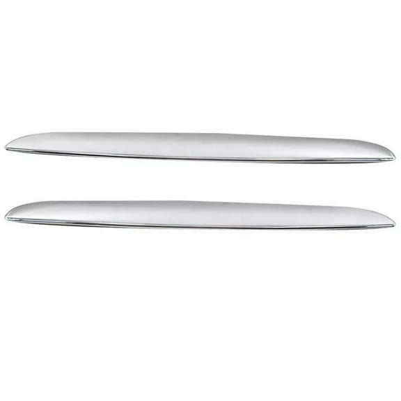 2Pcs Front Hood Cover Chrome Trim Above Grille For BMW 3Series E90 E91 2006-2008