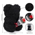thumbnail image 4 of RECUTMS Handmade Artificial Rose Teddy Bear Black Valentine's Day Gift Bouquet with Box, 4 of 8