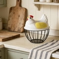 thumbnail image 4 of Tauxra Wrought Iron Storage Basket For Kitchen Fruit Vegetable Egg Openwork Desktop Decor, 4 of 6