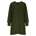 thumbnail image 5 of AUNVITO Women's Solid Casual Long Sleeve V-Neck Dress with Side Pockets, 5 of 9