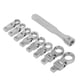 thumbnail image 4 of Juego de llaves de tubo desmontables, 9 Uds., cabezal flexible giratorio de 180 grados, Kit de llaves de tubo CR V VoborMX herramienta, 4 of 8