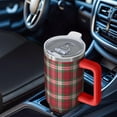 thumbnail image 6 of Red and Green Christmas Plaid Pattern Tumbler with Handle and Lid,40oz Double Wall Vacuum Insulated Tumbler,Cups Gift for Women and Men, 6 of 7
