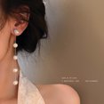 thumbnail image 3 of Pendientes colgantes con borlas largas y perlas de imitación, aretes nupciales llamativos, 3 of 5