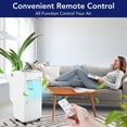 thumbnail image 2 of 10,000 BTU Portable Air Conditioner - Cools Rooms up to 450 Sq.Ft, 3-in-1 Unit with Cool, Fan & Dehumidify Modes, 24H Timer & Remote for Bedroom, Living Room & Home Office, 2 of 7
