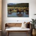 thumbnail image 3 of Elephant Stock Buffalo Crossing Wall Art - Horizontal Canvas Wall Art - Living Room Wall Decor - Animal Canvas - Yellow And Brown Decor By Jack Sorenson - 48" x 32", 3 of 8