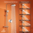 thumbnail image 4 of Boyel Living Thermostatic Rain Shower Faucet 9.5" Rainfall Shower Head with Handheld Shower,Brusheded Nickle, 4 of 7
