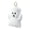 C003- Style C, variant on Halloween Stuffed Accessory, Hanging Halloween Decorations, Halloween Stuffed Animal, Spooky Halloween Decor, 6X3X2 Inch Adorable White Plush Ghost Hanging Charm for Treat Bag