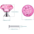 thumbnail image 2 of 10PCS Pink Crystal Door Knobs for Cupboards and Cabinets with Screws, Crystal Handles for Drawers, Door Knob for Dressers, Elegant and Delicate, Refle, 2 of 5
