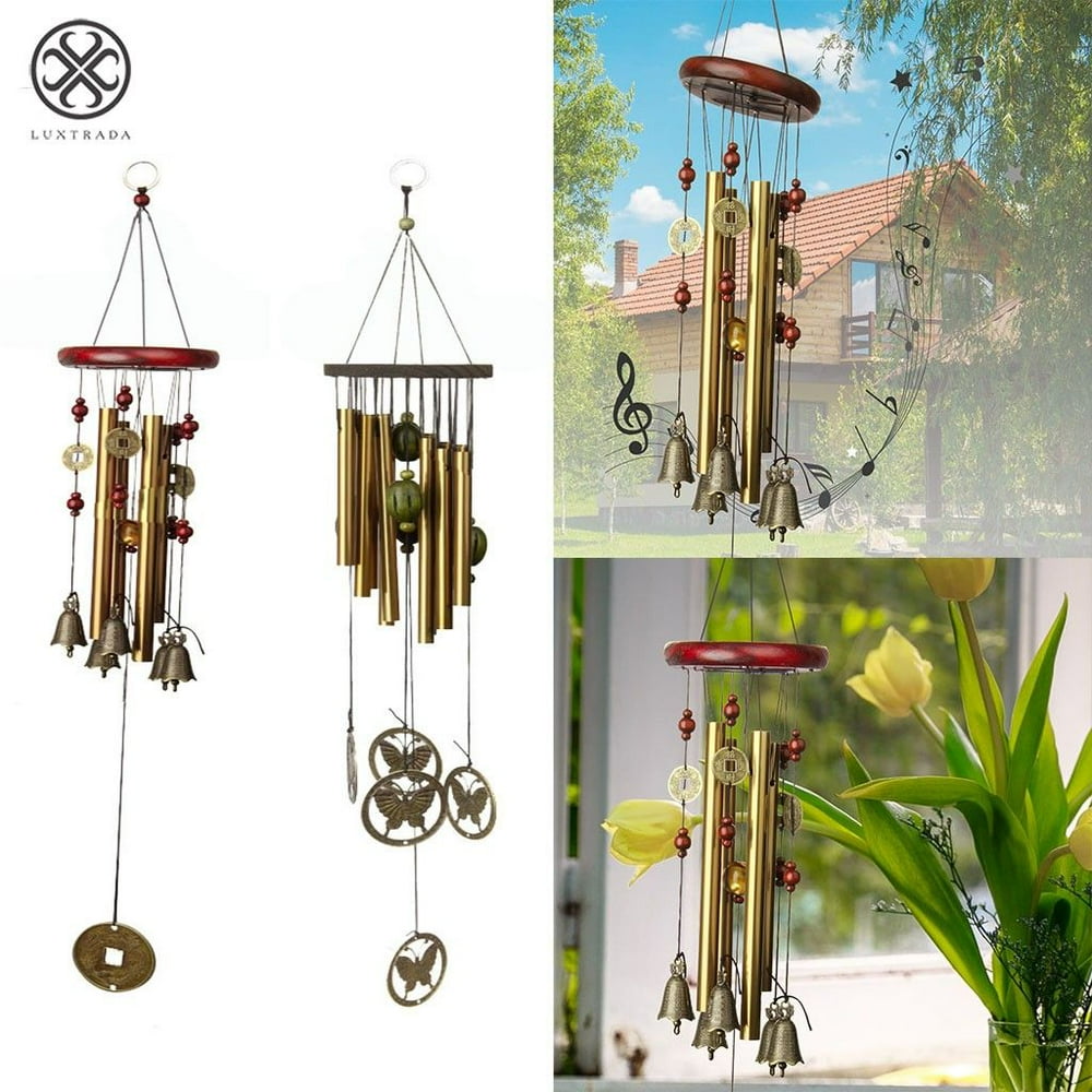 Luxtrada Wind Chimes Outdoor Large Wind Chimes 24" Garden Chimes with 4
