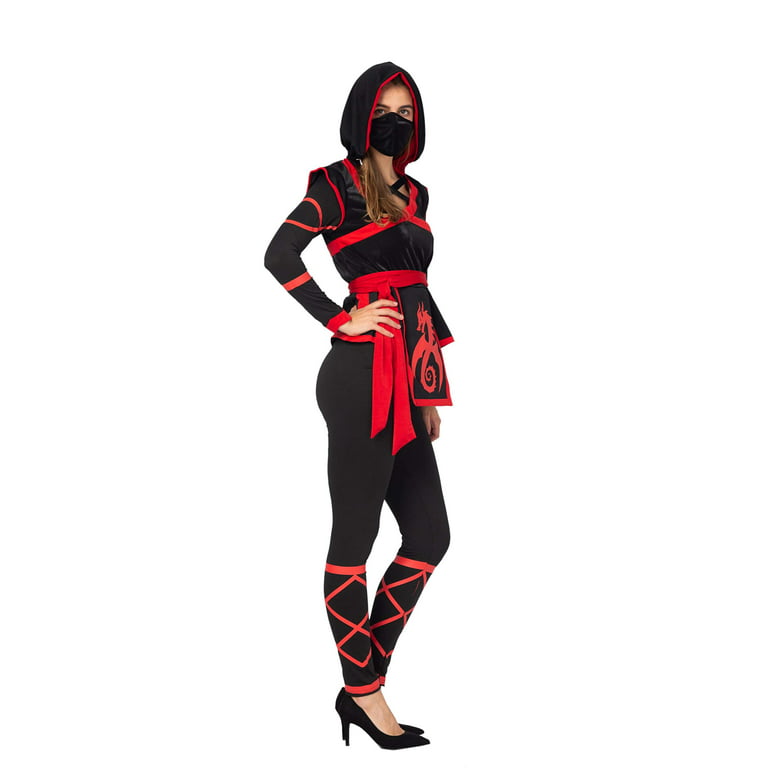 Spooktacular Creations Halloween Ninja Costume for Women with Ninja Mask.  Medium
