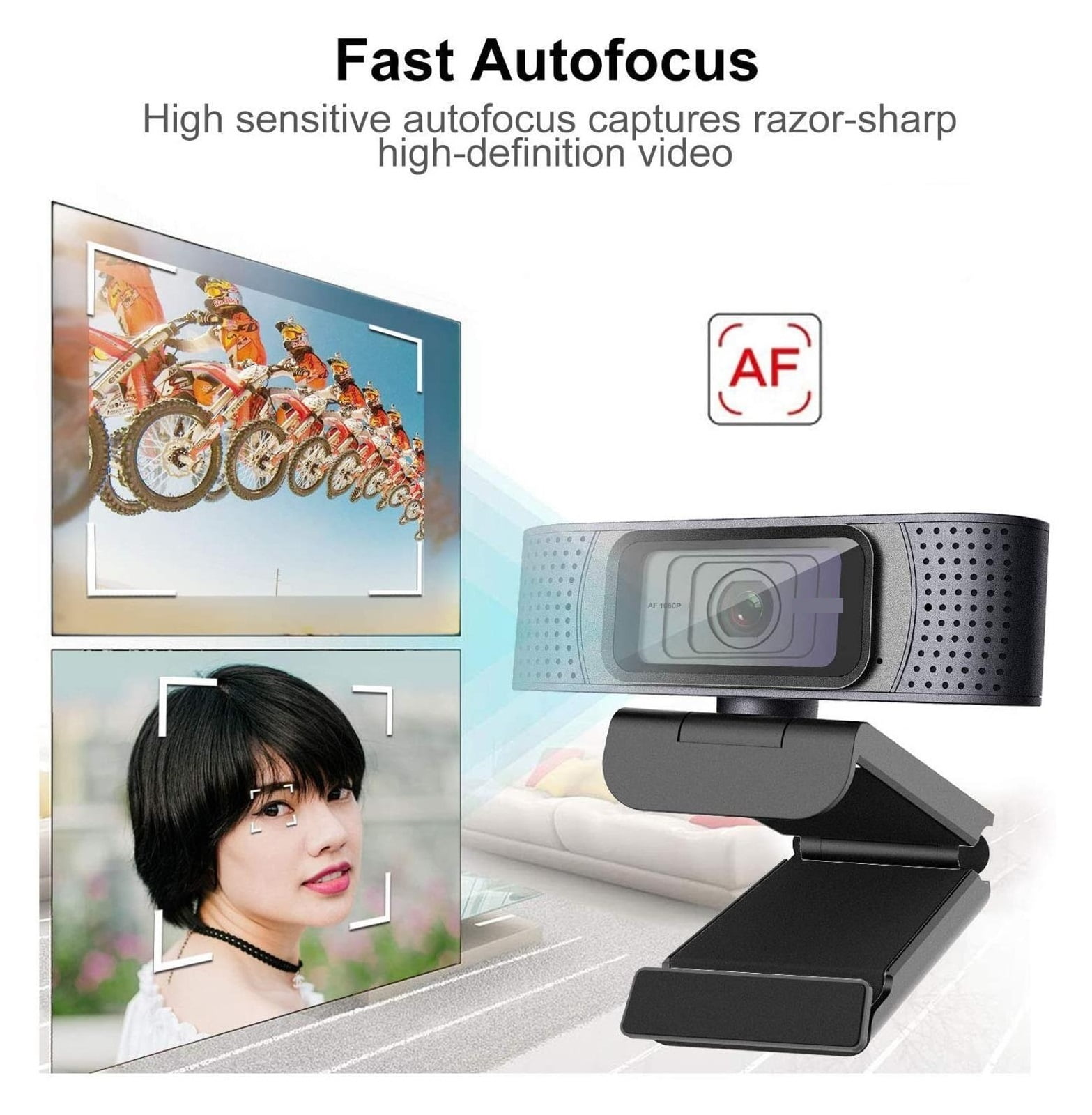 Webcam Hd 1080P With Privacy Shutter USB Camera Computer PC Laptop Autofocus With Microphone For Conferencing, Live Streaming, Recording ,HD Video