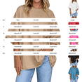 thumbnail image 3 of Yigetop Women & Plus Size Drop Shoulder Relaxed Casual Tee Shirt Top Lightweight Soft Comfy Daily Wear Sky Blue L, 3 of 3