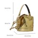 thumbnail image 5 of Bolsos de cubo Mujer Temperamento Bolsos sólidos Patrón de cocodrilo Mujer (Oro), 5 of 8