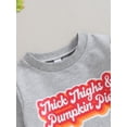 thumbnail image 5 of Wassery Toddler Halloween Clothes for Boys Girls Infant Baby Autumn Winter Sweatshirts Long Sleeve Round Neck Letter Print Pullovers Tops Halloween Clothing 0-4Y, 5 of 8