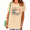 Apricot, variant on Women's Coastal Shore Ocean Wave Checker Border Divine Love Psalm Scripture Graphic Short Sleeve Crewneck Black Tops
