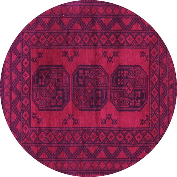 Ahgly Company Indoor Round Persian Pink Traditional Area Rugs, 6' Round