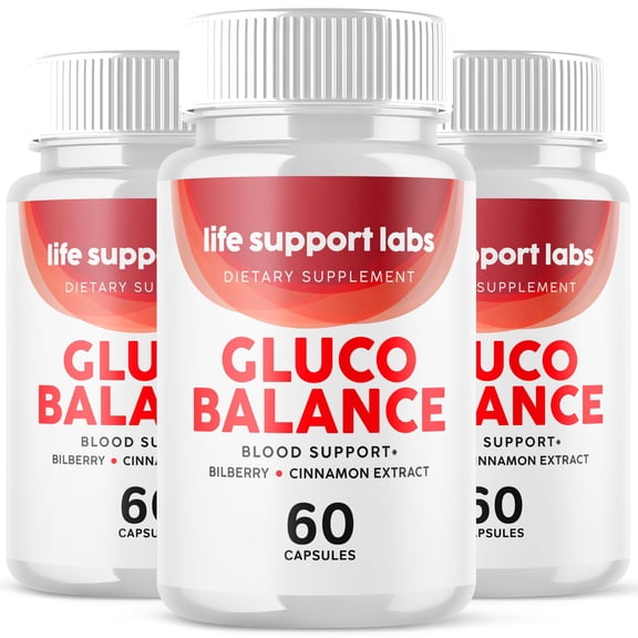 Life Support Labs Gluco Balance Support Pills Advanced Formula Vitamin Supplement 180 Capsules
