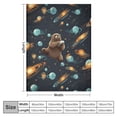 thumbnail image 4 of HENGT Sloth Blanket Gift for Kids Cute Slothes Astronaut Moon Flannel Throw Blankets Lightweight Super Soft Cozy Couch Bed Living Room Travel Christmas Birthday Decor, 4 of 6