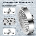 thumbnail image 5 of ATUPEN 6" High Pressure Rain Shower Head, Adjustable Stainless Steel Polished Chrome with Durable Nozzles, 5 of 7