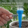 thumbnail image 3 of CNDRLEF 24-Pack Self Watering Spikes for Plants, Adjustable Drip Bottle Irrigation System for Indoor Potted Plants, Vacation Plant Waterer (Blue/Green), 3 of 7