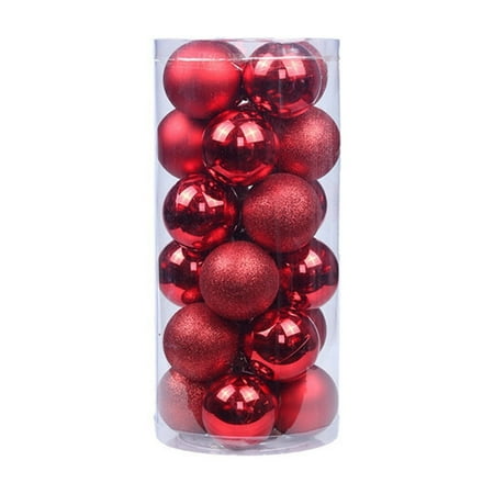 24-Piece Christmas Ornaments Set – 1.2 Pre-Strung Shatterproof Xmas Balls for Tree Wedding & Seasonal Home Decor