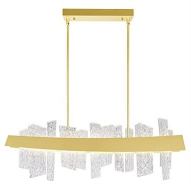 CWI Lighting Guadiana Glass LED Chandelier in Clear/Satin Gold