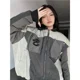 thumbnail image 2 of , chaqueta de béisbol Vintage para mujer con cremallera, estética de los años 2000, ropa de calle de moda coreana de gran tamaño, cazadora, abrigos para mujer, 2 of 5