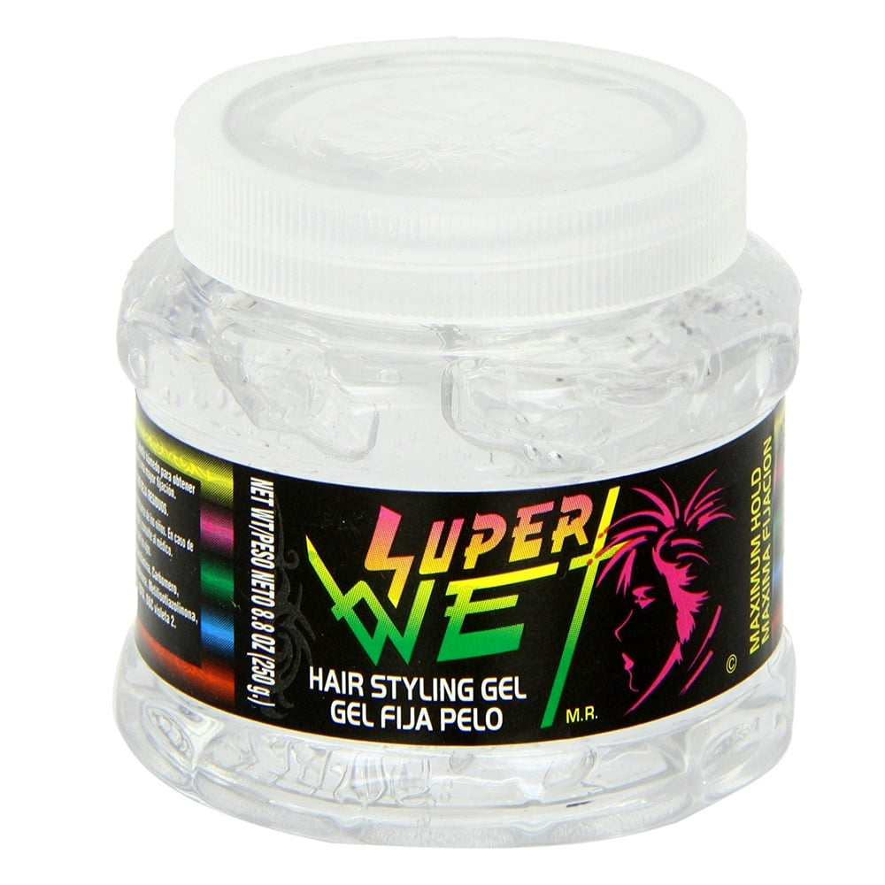 Super Wet Clear Hair Styling Gel. Professional Styling. Maximum