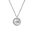 thumbnail image 1 of Silvertone Emoticon :-O - Surprise - Joy to the World Affirmation Ring Necklace, 1 of 2