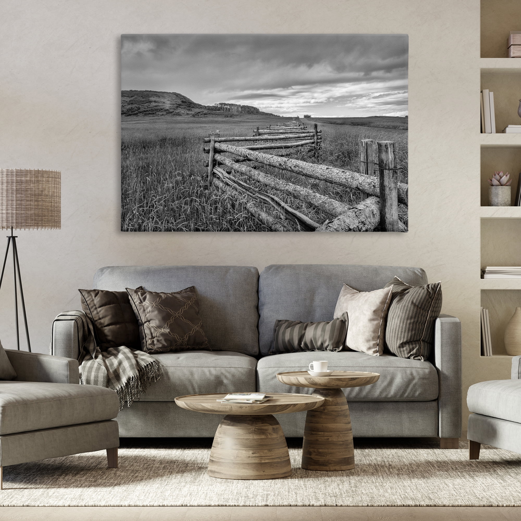 Stupell Industries Weathered Fence to Distant Horizon Canvas Wall Art, design by Jon Evan