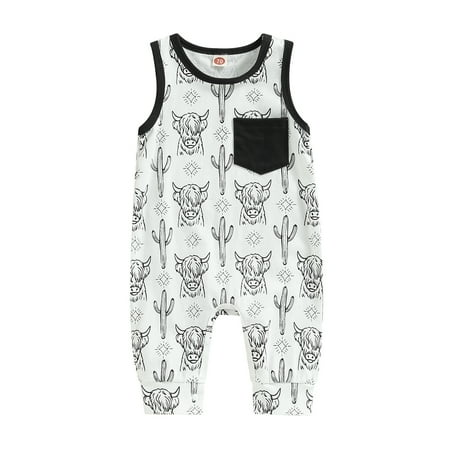 

Newborn Baby Girl Boy Clothes 3M 6M 12M 18M Romper Onesie Cow Print Bodysuit One Piece Rib Jumpsuit Fall Winter Outfit
