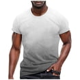 thumbnail image 1 of T-shirt de Sport d'Été pour Hommes avec Col à Revers Élégant et Design Dégradé 3D en Manches Courtes Col Rond pour Performance Quotidienne, 1 of 7