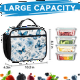 thumbnail image 6 of Herdesigns Butterfly Blue Floral Large Backpack Set with Lunch Box Lightweight Water Resistant Travel Laptop Backpacks Casual Daypacks for Women Men, 6 of 8