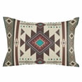 thumbnail image 2 of Brown Southwest Throw Pillow Covers, Ethnic Boho Tribal Vintage Geometric Soft Breathable Pillow Cases with Invisible Zipper for Sleeping, Body Pillowcases for Couch Bed Sofa Chair 24x36 Inches, 2 of 6