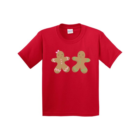 Inktastic Twin Gingerbread Boy and Girl Co Youth T-Shirt