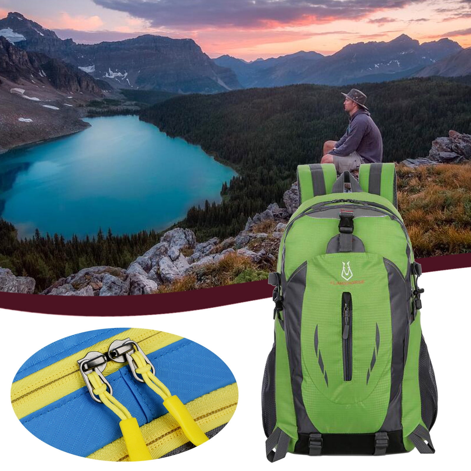 Hanas 40L Lightweight Hiking Backpack Multifunctional WaterResistant ...
