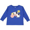 thumbnail image 3 of Inktastic Fun Farm Animals Cow, Pig, Chick Boys or Girls Long Sleeve Toddler T-Shirt, 3 of 5