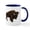 White/Navy Inside, variant on CafePress - BISON Mugs - 11 oz Ceramic Mug - Novelty Coffee Tea Cup