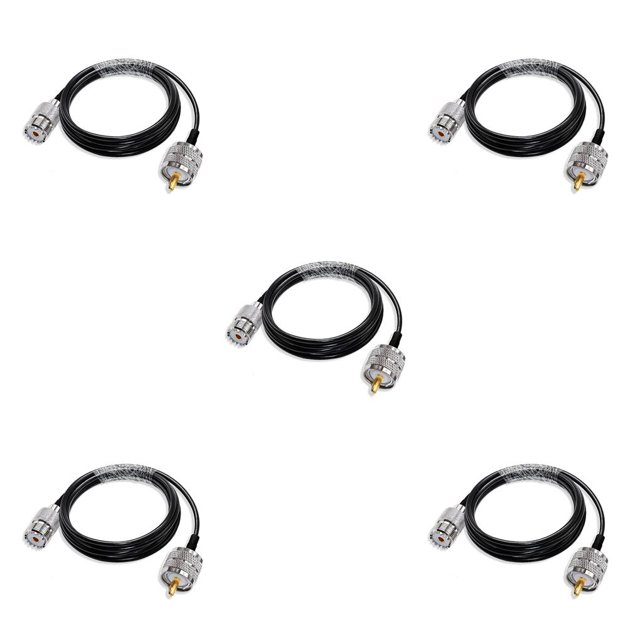 Inteprter Cable adaptador de frecuencia PL259 a SO239 convertidor antena escáner extensor accesorios 1M 1M 5piezas