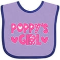 thumbnail image 3 of Inktastic Poppy's Girl Pink with Hearts Girls Baby Bib, 3 of 4