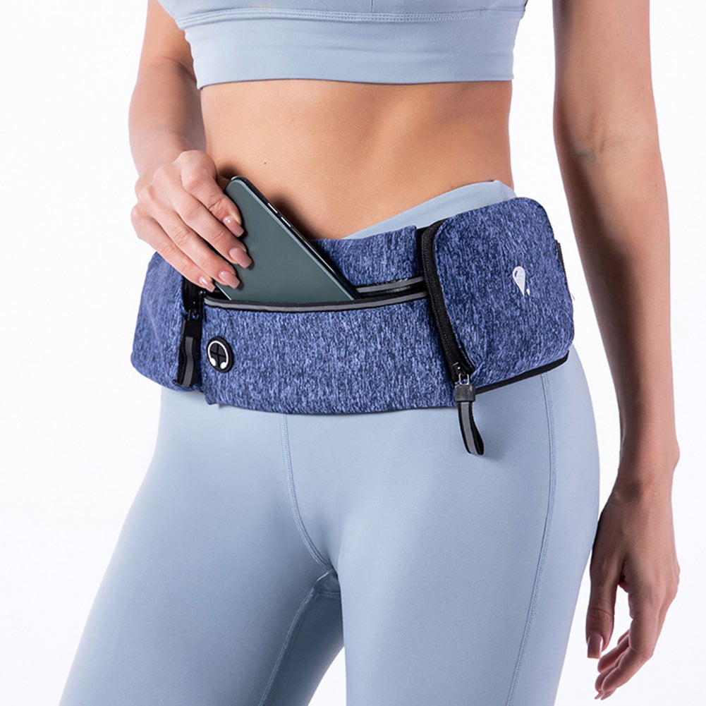 Details about   Sport Running Belt With Water Bottle Waist Pack Zip Pockets for Hiking Jogging 