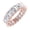Platinum, variant on Rose - U-Prong Emerald Cut Diamond Eternity Band