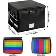 thumbnail image 5 of (3 pack) Kusmil File Box with Lock, Fireproof File Document Organizer for Home Office Hanging Letter/Legal Folder (Black), 5 of 9