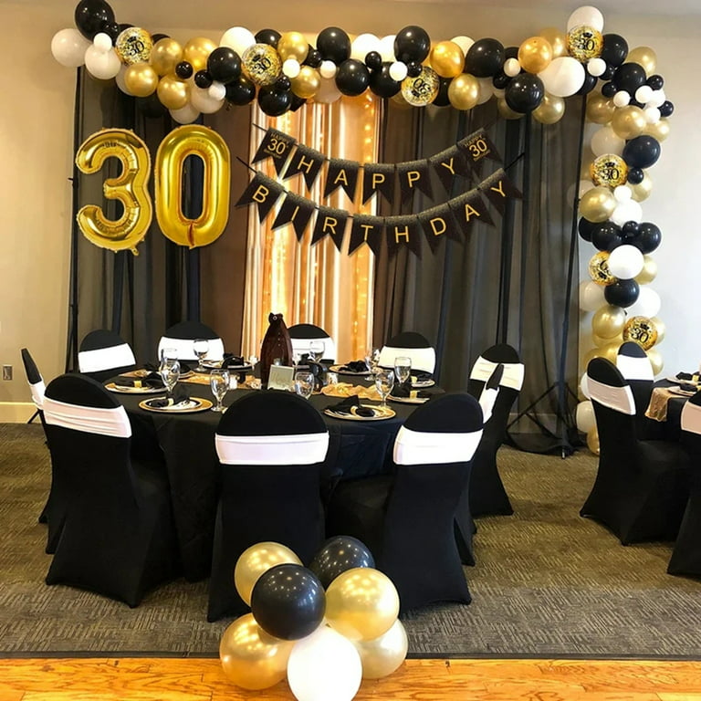 Birthday Decorations For Men Black And Gold Party Decorations