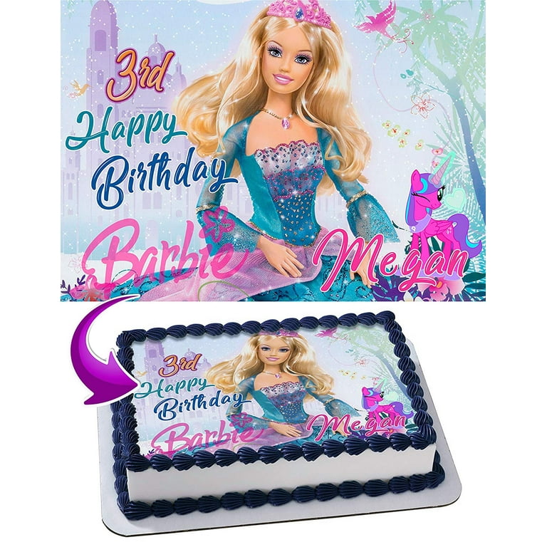 Barbie Personalized Cake Topper Set
