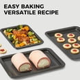 thumbnail image 5 of Fmxomd 1 Pack Rectangle Baking Pan Non-Stick Steel Cake Pans for Oven 12 x 7.5 Inch Cookie Sheet Tray for Lasagna Casserole Bread - Back-M Size, 5 of 9