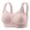 Gray, variant on Embossed Wireless Push-Up Bralette Women's Solid Color Bra with Hook & Eye Soft Skin-Friendly Fabric Ruffle Detail