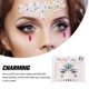 thumbnail image 5 of Jumpingount Joyas para la frente de ojos, pegatinas autoadhesivas de diamantes de imitación, maquillaje facial ostentoso, decoraciones DIY para Tratamientos faciales Tipo 2, 5 of 6