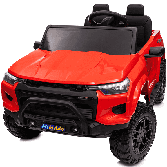 Hikiddo 4WD 2-Seater Electric Car for Kids, 24V 10Ah Ride on Toys Truck for Big Kids w/ Remote, 4x200W Motor - Red